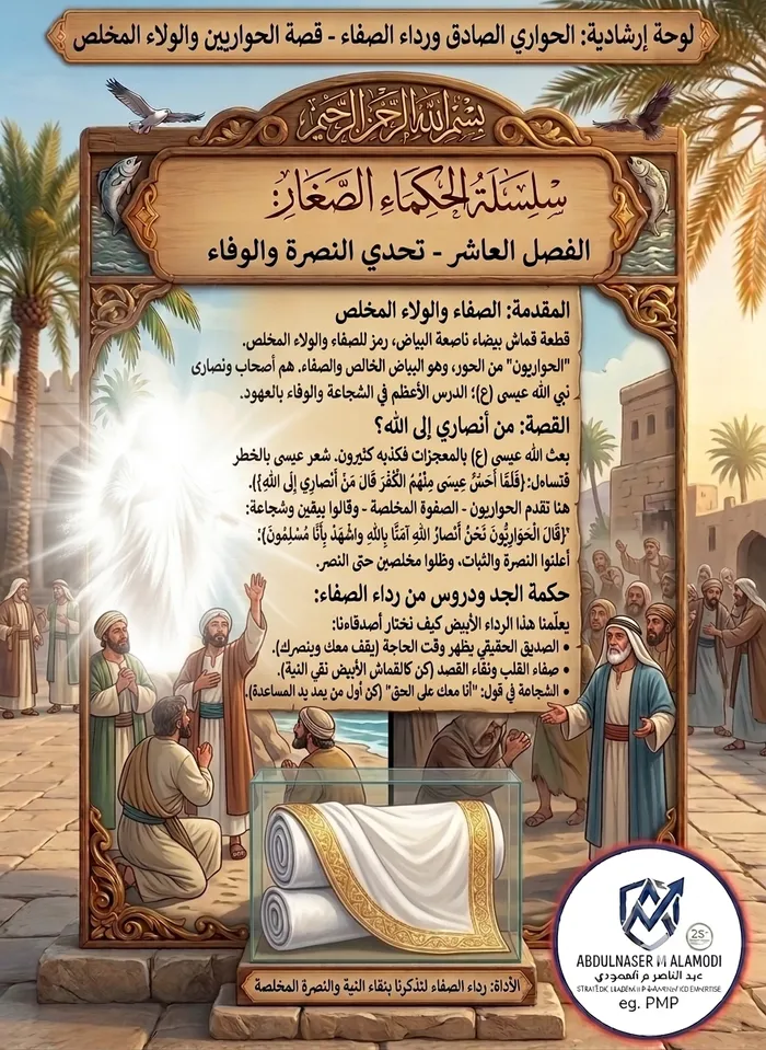 اللوحة الإرشادية: الحواري الصادق ورداء الصفاء
