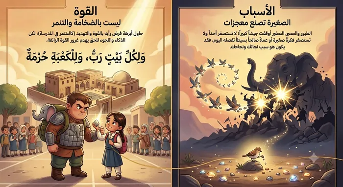 القوة ليست بالضخامة والتنمر، والأسباب الصغيرة تصنع معجزات