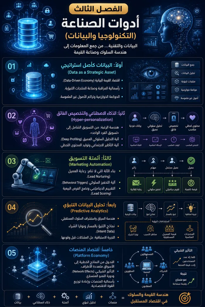 الفصل الثالث: أدوات الصناعة - التكنولوجيا والبيانات