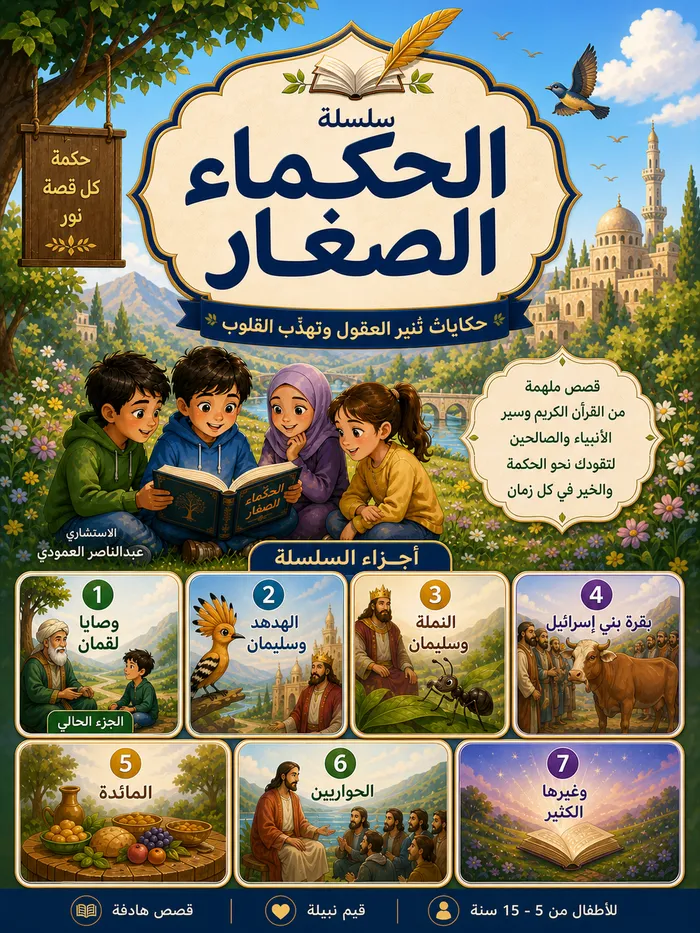 ملصق سلسلة الحكماء الصغار وأجزاؤها السبعة