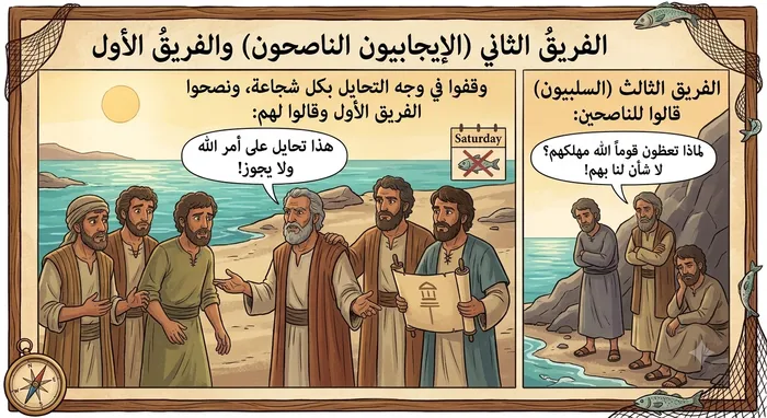الفريق الثاني (الناصحون) والفريق الثالث (الساكتون)